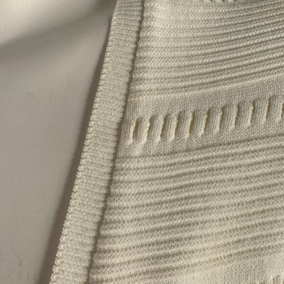 DSQUARED2 Size M White Rayon Polyamide Textured Short Sleeve Dress - Picture 10 of 15